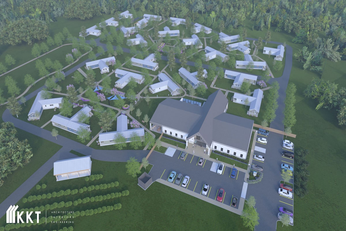 Aerial view of the community